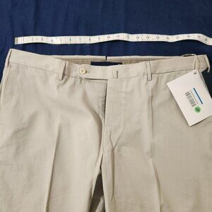 INCOTEX New With Tags Trousers Pants Light Tan Khaki Size 40 Slowear 100% Cotton